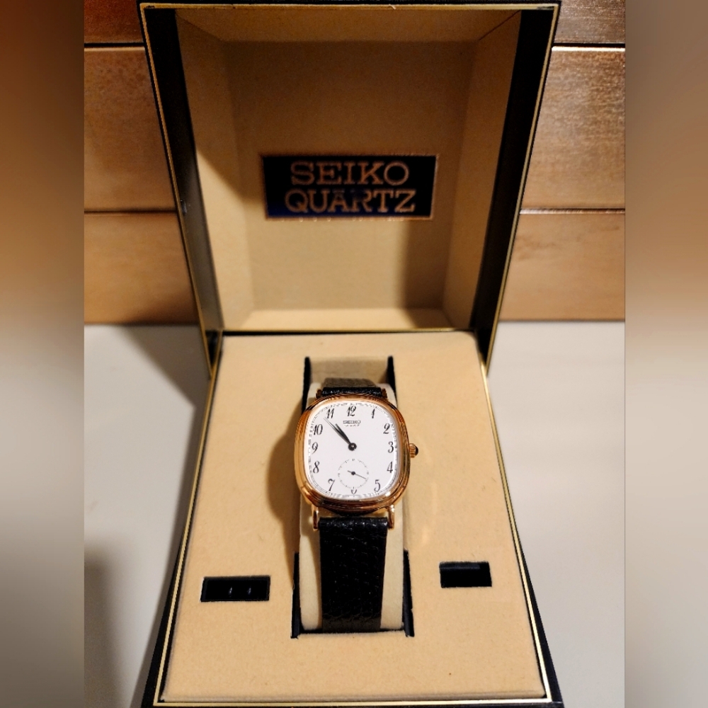 Seiko Quartz Genuine Lizard Leather, NWT